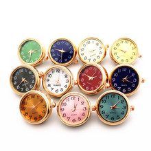 New Style Mixs 10pcs Rose Gold Glass Watch Snap Buttons Charms Fit 18mm/20mm DIY Snap Bracelet Replaceable Buttons DIY Jewelry 2024 - buy cheap