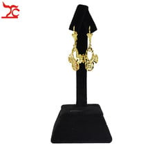 Retail Black Velvet Jewelry Display Hanger Dangle Tree Earrings Holder Stud Earring Exhibition Organizer Storage Stand 5*5*10 CM 2024 - buy cheap