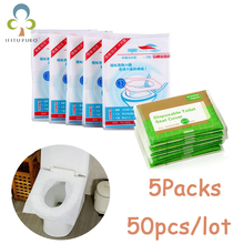 5packs 50pcs/lot Disposable Toilet Seat Cover 100% Waterproof Safety Travel/Camping Bathroom Accessiories Mat Portable RQX 2024 - купить недорого