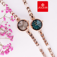Relógio julios pequeno feminino quartzo japonês elegante, bracelete de corrente vestido de quartzo, caixa original para presente de aniversário de menina 2024 - compre barato