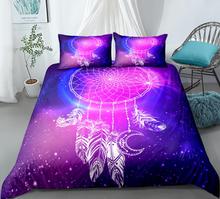 3D Dream Catcher Bedding Set Boho Starry Sky Duvet Cover Set Purple Bohemia Bed Set with Pillowcase Dreamland Digital Printing 2024 - buy cheap