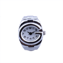 YCYS-Women Silver Alloy Quartz Arabic Number Dial Pocket Finger Ring Watch 2024 - buy cheap