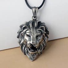 Hip Hop Big Lion Head Pendant & Necklace Animal King Vintage Stell Color Hiphop Rope Chain For Men Women Jewelry Gift 2024 - buy cheap