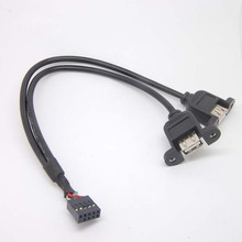 10 шт. винт для монтажа на панели USB2.0 материнская плата расширения к 9-контактному кабелю 2024 - купить недорого
