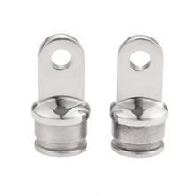 2pcs Stainless Steel Yacht Boat Accessories Marine Fit 25mm 1" Pipe Tube Boat Bimini Top Inside Eye End Fitting Rounded Hardware 2024 - buy cheap