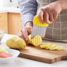 Rodajas de patatas fritas onduladas, cebolla ondulada, ensalada de patatas fritas, utensilio de corte para Cocina 2024 - compra barato