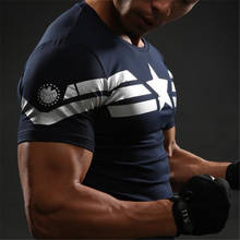 BDLJ Fitness Compression T-shirt Men Anime Superhero Punisher Skull Captain Americ Superman 3D T Shirt Bodybuilding Tee 2024 - buy cheap