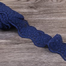 1pack=10yards 3.5cm Navy Tulle Wave Lace Trim Lace Ribbon for Ornaments Elastic Lace Stretch for Baby Girls Hair Accessories 2024 - buy cheap