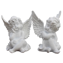 European creative handmade small angel figurines resin home ornaments crafts exquisite gift Cupid white angel statues decoration 2024 - buy cheap