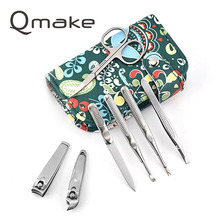 The New Colorful Manicure Tool Portable Pedicure Sets With Button Lock Stainless Steel Nail Clipper Kit For Unisex 2024 - buy cheap