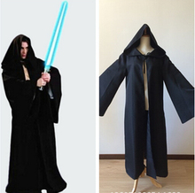 Disfraz de Jedi para adultos, traje con capucha, capa de capa negra, Cosplay de anime, S-2XL, Envío Gratis 2024 - compra barato