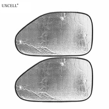 Uxcell 2 шт Серебряный тон светоотражающий авто автомобиль боковое окно солнцезащитный козырек тент блок крышка Солнцезащитный щит слепой солнцезащитный козырек 2024 - купить недорого