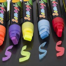 8 colores resaltador que se puede borrar tiza líquida fluorescente marcador Neon Pen para tablero de escritura LED pizarra vidrio pintura Graffiti 2024 - compra barato