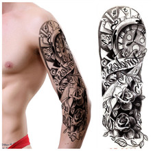 1 шт., водонепроницаемые Временные татуировки для женщин и мужчин, боди с розами, боди-арт наклейка-тату, украшение для тела, искусство для взрослых, Maquiagem 2024 - купить недорого