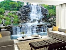 Home Decoration Waterfall Landscape Custom photo wallpaper 3D stereoscopic wallpaper living room TV background wall 2024 - buy cheap