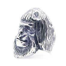 Size 7-13 Dropship New Design Gorilla Ring 316L Stainless Steel Fashion Animal Gorilla Ring 2024 - buy cheap