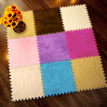 Square Kids Play Carpet Patchwork Plush Puzzle Mat EVA Shaggy Velvet Baby Eco Doormat Floor 100% Brand New 7 colors 2024 - buy cheap