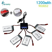 Lipo 3.7v 1200mAh bateria para Syma X5 X5SW X5SC M18 H5P H11D H11C T64 T04 T05 F28 F29 T56 T57 HQ-859B 898B zangão Helicóptero parte 2024 - compre barato