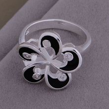 Кольцо из стерлингового серебра 925 модные украшения кольцо для женщин и мужчин черный диск/eqwanida ggsaoxza AR702 2024 - купить недорого