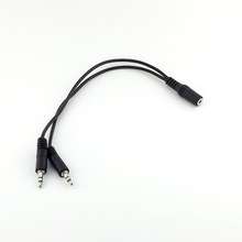 1pc 3.5mm 1/8" Female Stereo To Dual 3.5mm Male Y Splitter Headphone Audio AUX Cable 28cm 2024 - buy cheap