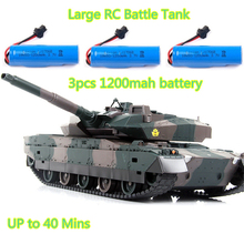 Xqtk24 tanque de batalha com controle remoto, com 3 peças de bateria exército, modelo de tanque de batalha rc, retração de simulação militar, tanque giratório a 330 graus 2024 - compre barato