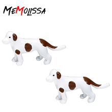 MeMolissa-gemelos con diseño de perro manchette, Material de latón, color blanco, precio de fábrica, venta al por menor, 3 pares 2024 - compra barato