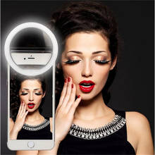 Портативное кольцо для селфи Wrumava, светодиодная вспышка для камеры телефона, улучшение фотографии для смартфона iPhone 8 Samsung S9 2024 - купить недорого