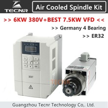 O ar de tecnr 6kw 380v refrigerou os rolamentos de esferas cerâmicos dos pces do motor er32 4 do eixo e o melhor inversor 7.5kw vfd 2024 - compre barato