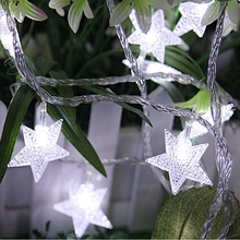 Corda de led de forma estrela, 1m, 2m, 4m, 10m, 3 * aa, bateria operada, natal lâmpada decorativa para decoração de árvore de natal 2024 - compre barato