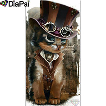 DIAPAI 5D DIY Алмазная картина 100% полная квадратная/круглая дрель "животное кошка" Алмазная вышивка крестиком 3D декор A18575 2024 - купить недорого