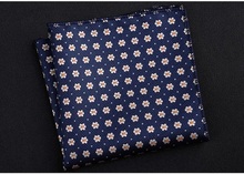 Mylb lenço de polka dot listrado floral impresso hankies poliéster bolso negócio quadrado toalha de peito 2024 - compre barato