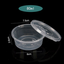 10pcs 80ml Disposable PP Sauce Cups Clear Plastic Chutney Cup with Lids Slime Storage Container Box Kitchen Organizer Cases 2024 - buy cheap