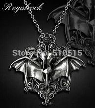 Regalrock Crow Funeral Raven Necklace 3D Bird Skull Pendant Victoria Fashion Hot Charm Punk 2024 - buy cheap