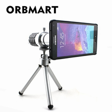 ORBMART-lente de cámara telescópica de aluminio, Zoom óptico 12X, para Samsung Galaxy Note 5, Note 4 2024 - compra barato