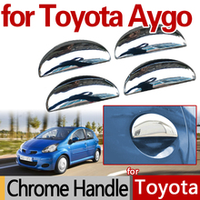 Для Toyota Aygo 2005-2014, хромированные чехлы на дверные ручки, аксессуары для автомобиля, запчасти 2009, наклейка, Внешнее украшение, Стайлинг автомобиля 2024 - купить недорого
