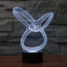 Абстрактное моделирование 3d лампа Led индивидуальный настольный 3d светильник, светильники сенсорный выключатель семицветный визуальный стерео СВЕТОДИОДНЫЙ Ночник светильник 2024 - купить недорого