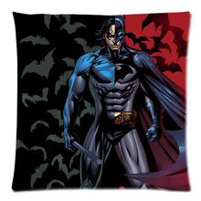 Funda de almohada de algodón y lino para sofá cama, cobertor de almohada antideslizante de 18 "x 18" con diseño de Robin Nightwing, ideal para regalo de Navidad 2024 - compra barato