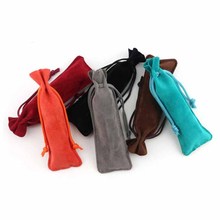 5pcs/lot Rectangle Drawable Velvet Make Up Package Bags 13x4.5cm Colorful Wedding Christmas Storage Bags Jewelry Gift Pouches 2024 - buy cheap
