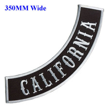350mm length 3 colors California biker patches iron on patches for clothing/motorcycle jackets embroidered rocker patches 2024 - buy cheap