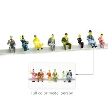 50PCS HO scale 1/87 all seated model railway scale sitting figures people scenery building making materials 2024 - buy cheap