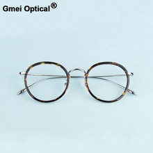 Gmei Optical Stylish Decoration Optical Eyeglasses Frames Myopia Round Metal Alloy Women Spectacles Oculos De Grau Eyewear A8066 2024 - buy cheap