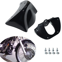 Black Motorcycle Bike Front Chin Air Dam Spoiler Fairing for Harley Dyna Models 2006-2017 2024 - buy cheap