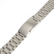 Correa de reloj de acero inoxidable para hombre y mujer, pulsera con hebilla, de plata de 18mm, de alta calidad, SB0511 2024 - compra barato