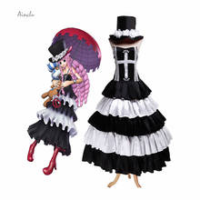 Ainclu Хэллоуин костюмы для женщин горячий Аниме Костюм цельный призрак принцесса платье перена Косплей Костюм Платье с шляпой 2024 - купить недорого