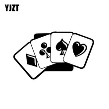 YJZT 14,6*8,7 см Набор для покера в мультяшном стиле стикер для автомобиля виниловый Графический Декор Высокое качество наклейки C12-0081 2024 - купить недорого