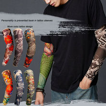 2019 Men Tattoo Cooling Arm Sleeves Warmers 3D Skull Cover Basketball Golf Sport UV Sun Protection New 2024 - buy cheap