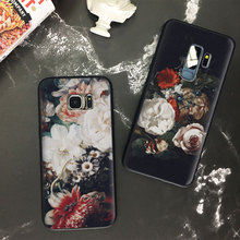 Flor do vintage bela arte painting coque macio silicone caso do telefone capa escudo para samsung s7 borda s8 s9 mais nota 8 9 2024 - compre barato