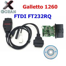 Новый диагностический инструмент EOBD Galletto 1260 ECU Flasher FTDI Chip OBD OBDII чтение и запись ЭБУ для нескольких автомобилей Galletto1260 многоязычный 2024 - купить недорого