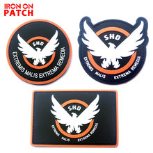 Parche de PVC para Cosplay de Airsoft, 3 uds., División SHD Wings, brazalete con insignia del ejército caucho táctico 2024 - compra barato