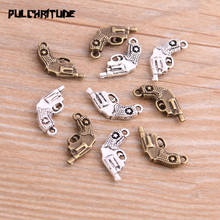 20pcs 13*16mm Two Color Metal Zinc Alloy Mini Pistol Charms Fit Jewelry Pendant Charms Makings 2024 - buy cheap